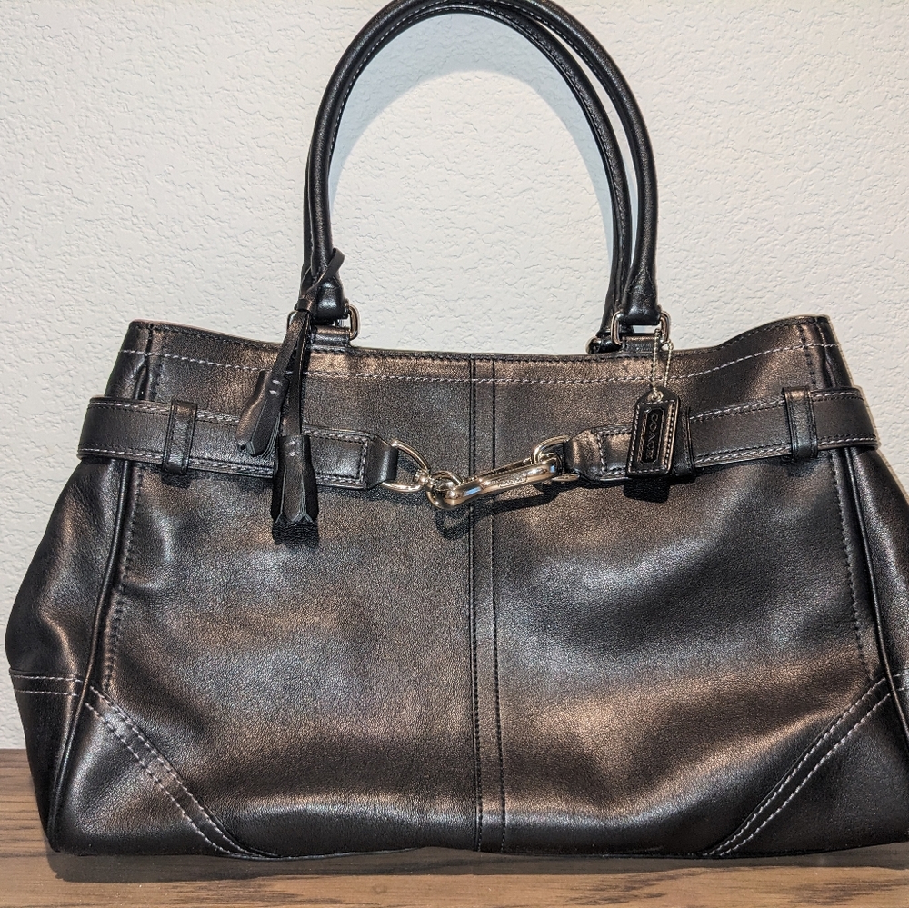 Coach Black Leather Satchel